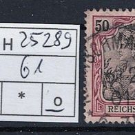 Los H25289: Deutsches Reich Mi. 61, gest