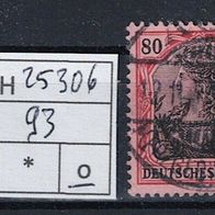 Los H25306: Deutsches Reich Mi. 93 I, gest