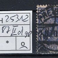 Los H25312: Deutsches Reich Mi. 87 II d, gest, gepr