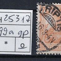 Los H25317: Deutsches Reich Mi. 99 a, gest, gepr