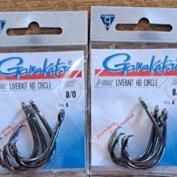 Neu! 8 LiveBait HD Circle Hook Gamakatsu Titan Salzwasser 8/0 Haken Hochseehaken