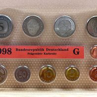 DM - "Kursmünzensatz 1998 G" in Stempelglanz