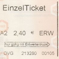 Fahrschein EinzelTicket 213280 VRR DGV am 02.05.2012