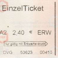 Fahrschein EinzelTicket 53623 VRR DGV am 01.08.2010