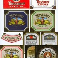 Bieretiketten Nassauische Privatbrauerei † 2008 Hahnstätten Rhein-Lahn-Kreis NRW