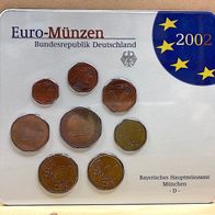 Euro - "Kursmünzensatz 2002 D" Deutschland in Stempelglanz