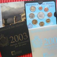 San Marino 2003 Münzsatz mit 5 Euro Silber