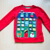 Mini Boden Sweatshirt Pullover Adventskalender Weihnachten 122 128