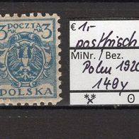 Polen 1920 Freimarken: Adlerzeichnung MiNr. 149 y postfrisch