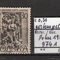 Polen 1956 Denkmäler Warschaus (II) MiNr. 974 A gestempelt -2