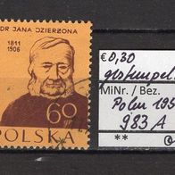 Polen 1956 50. Todestag von Jan Dzierzon MiNr. 983 A gestempelt