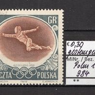 Polen 1956 16. Olympische Sommerspiele, Melbourne MiNr. 984 gestempelt