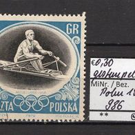 Polen 1956 16. Olympische Sommerspiele, Melbourne MiNr. 986 gestempelt -1