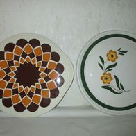 Kuchenplatten, Tortenplatten aus Porzellan, um 1920, 2 Stück, gemarkt