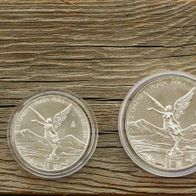 Silbermünzen Set Libertad Mexiko, 5 oz, 2 oz, 1 oz, 1/2 oz, 1/4 oz, Stempelglanz