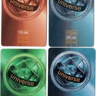 4 verschiedene Prepaid Telefonkarten - Universe , gebraucht und leer