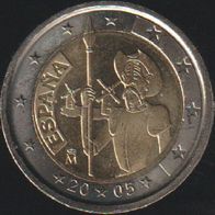 2005 Spanien 2 Euro Don Quichote Stempelglanz