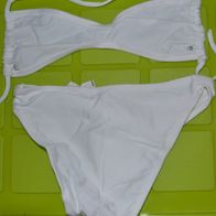 Bikini mit Neckholder Träger, Farbe weiss, Größe S