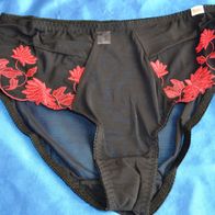 Damen Slip schwarz mit rot Größe XL