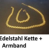 Edelstahl Set Kette und Armband