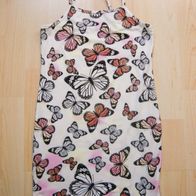 Mädchen Sommerkleid Kleid Trägerkleid weiß Schmetterlinge 122/128 super Zustand