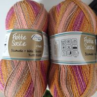 2 x Wolle Sockenwolle 2 Knäule je 100 g Flotte Socke Tutti Frutti