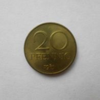 1 Münze DDR 20 Pfennig 1985