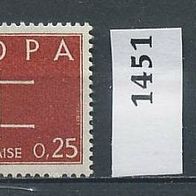 Europa-Union / CEPT - Frankreich Mi. Nr. 1450 + 1451 Europamarken 1963 * * <