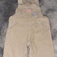 Latzhose Cord Gr. 62 - Berti - 100% Baumwolle - mit Rüschen