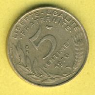Frankreich 5 Centimes 1970