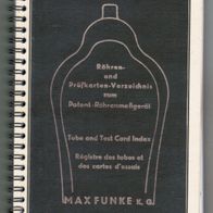 Röhren- und Prüfkarten-Verzeichnis zum Patent-Röhrenmessgerät