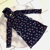 Kapuzenkleid Gr. 128 mit Glitzer Topo - makelloser neuwertiger Zustand - LS