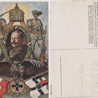 Feldpost Kolonialkriegerdank um 1916 Heil und Sieg dem Kaiser