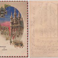 Löwen Halt gegen das Licht Karte 1916 Top Zustand