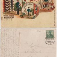 Reservisten Litho AK 1913 Parole Heimat Reserve hat Ruh