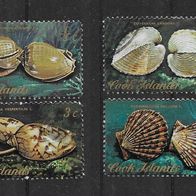 026) Cook-Inseln 1974 Meeresschnecken Mi. Nr. 397/99/401/409 gestempelt