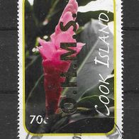 027) Cook-Inseln Dienstmarke Blumen Mi. Nr. ? gestempelt
