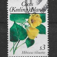 028) Kokos-Inseln 1988 Blumen Mi. Nr. 201 gestempelt