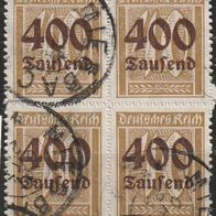 Deutsches Reich Mi. Nr. 300 - Viererblock - Gestempelt