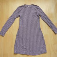 NEU Mädchen Herbst Kleid Rippenoptik flieder lila 134 140 146