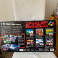 Orig. Nintendo Super Nintendo in OVP/ 9 Spiele,1 Adapter, 2 Controler