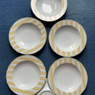 5 schöne tiefe Teller / Salatteller / Suppenteller - 22 cm - fabrikneu