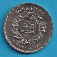 Gibraltar 25 Pence 25 Jahre - Regentschaft von Königin Elizabeth II