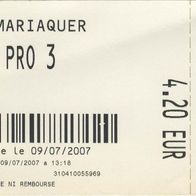 Locmariaquer Frankreich Eintrittskarte 310410055969 vom 09.07.2007