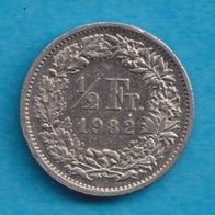 Schweiz 1/2 Franken 1982