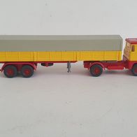 Wiking #510 Scania 110 Pritschen-Sattelzug gelb / / TOPP!!
