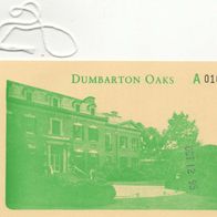 Dumbarton Oaks Museum and Garden Washington D.C. Eintrittskarte A 016005 von Okt 1995