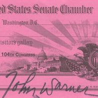 United States Senate Chamber, Eintrittskarte von Oktober1995