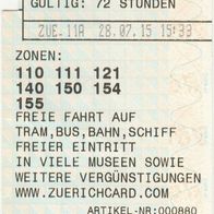 ZVV ZürichCard 000880 vom 28. Juli 2015