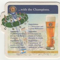 The world enjoys Paulaner - ein Bierdeckel. Werbeartikel